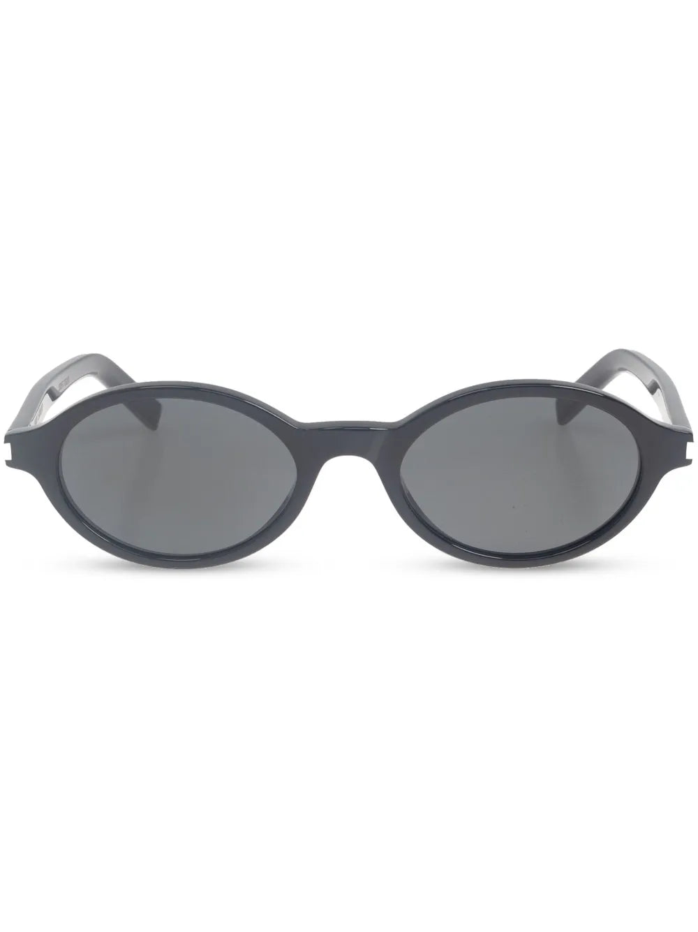 tinted oval-framed sunglasses