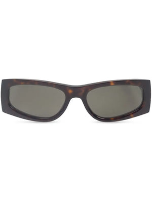 rectangle-framed tortoiseshell sunglasses