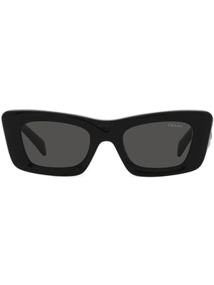 triangle-logo rectangle sunglasses