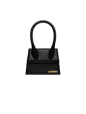Jacquemus The medium Chiquito Leather handbag Black