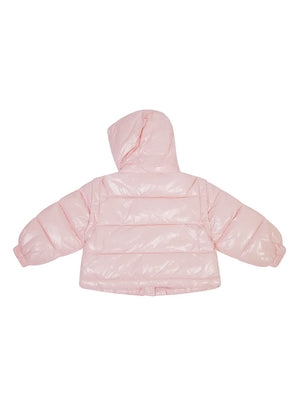 logo-embroidered puffer jacket
