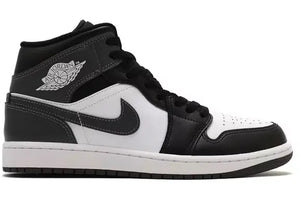 Jordan 1 Mid Black White Iron Grey