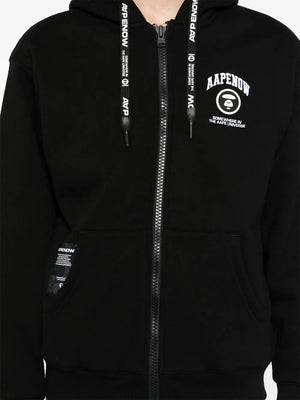 logo-patch hooded jacket 