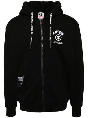 logo-patch hooded jacket 