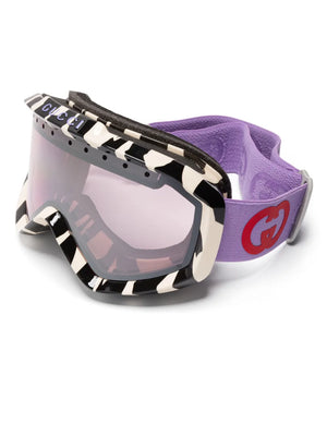 zebra-print ski goggles