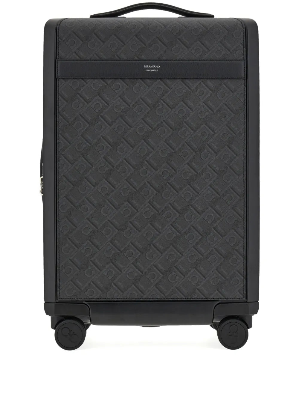 Gancini-print leather luggage