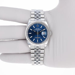 Rolex | Datejust | 126234 | Steel | 36 x 44 mm | Steel | Blue | Automatic