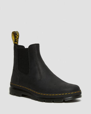 Embury Leather Casual Chelsea Boots - Black - Mens