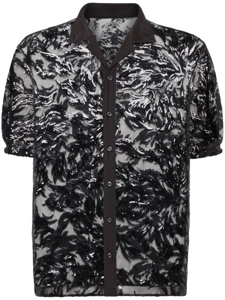sequin embellishment shirt