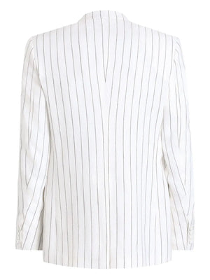 pinstriped blazer