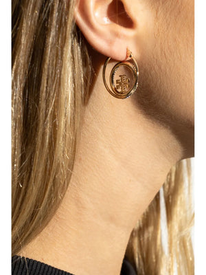 logo-plaque earrings