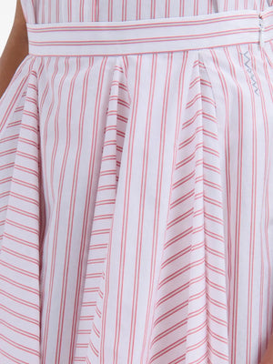 striped mini skirt