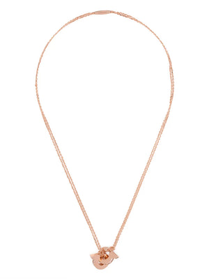 Double Gancini pendant necklace