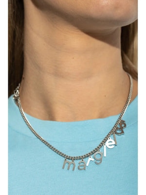 logo-lettering necklace