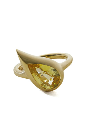 18kt yellow gold Mika sapphire pinky ring