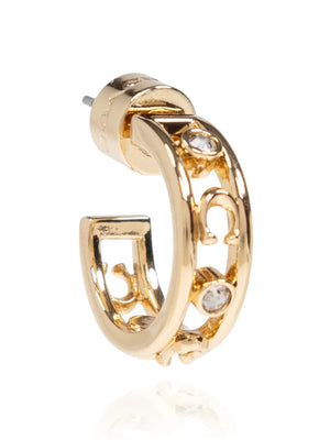 crystal-embellished hoop earrings