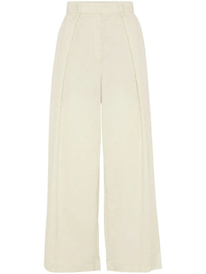 wide-leg cropped trousers