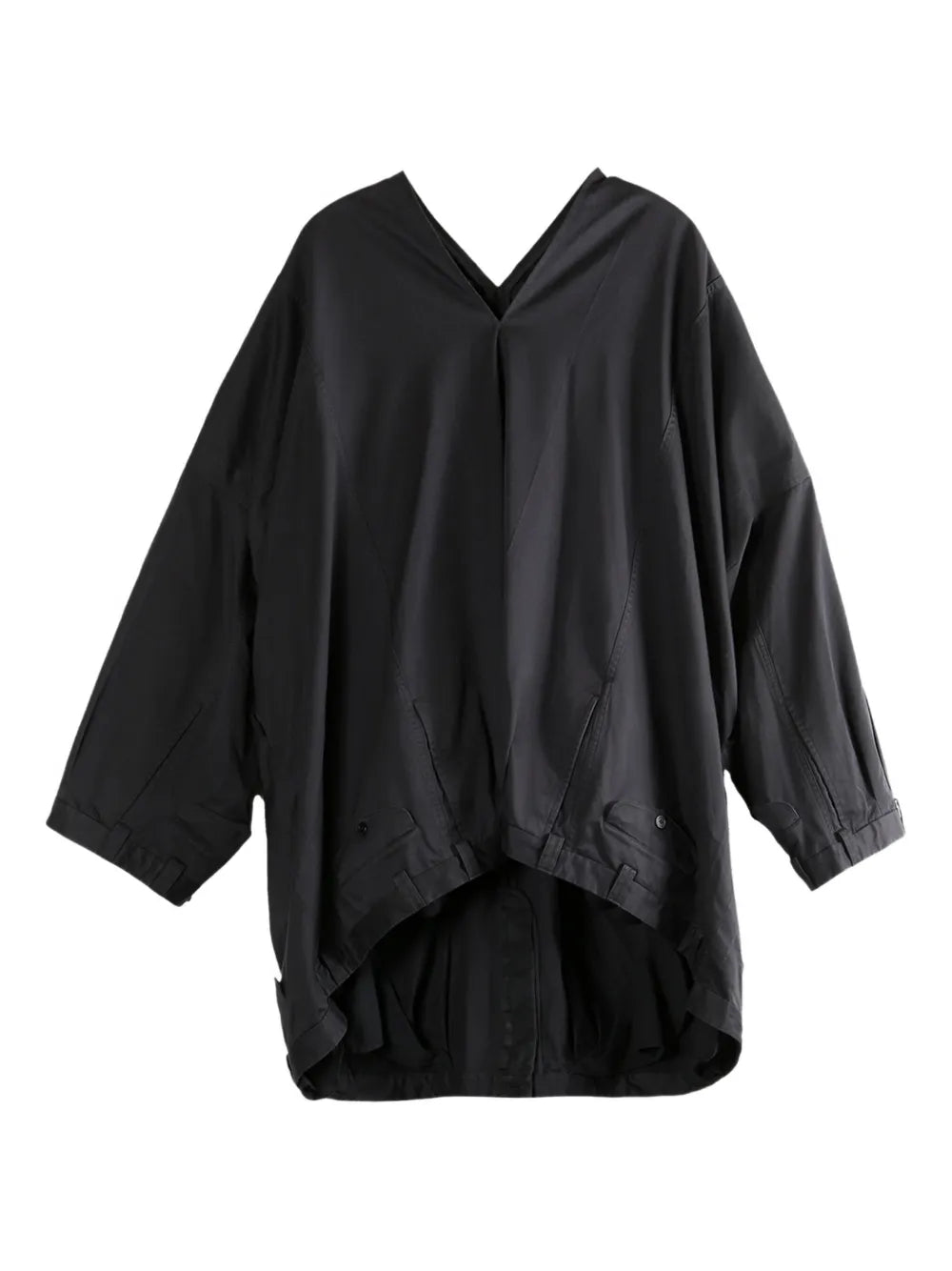 v-neck gathered mini dress