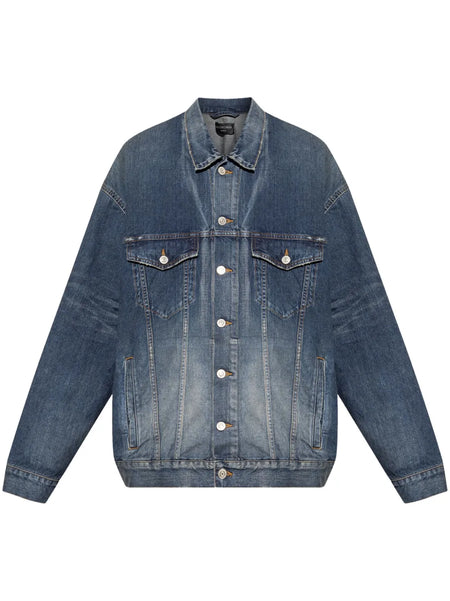 Tape Type-print denim jacket