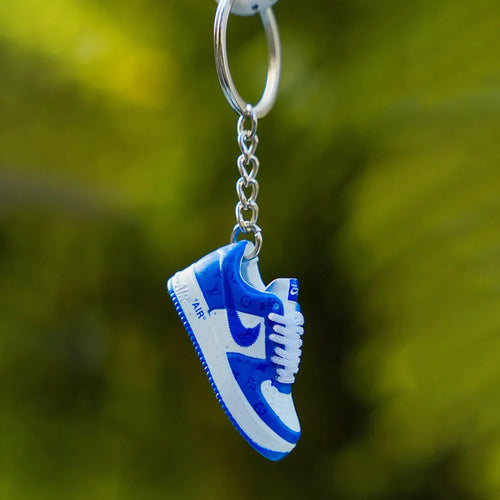3D sneaker keychain LV x AF1 Blue
