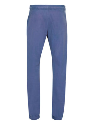 drawstring-cuffed cotton tracksuit bottoms