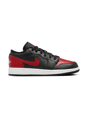 Jordan 1 Low "Bred Twist - Black/Varsity Red/White" sneakers