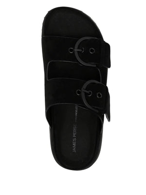 suede buckle slides