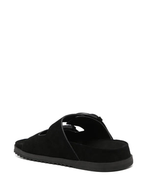suede buckle slides
