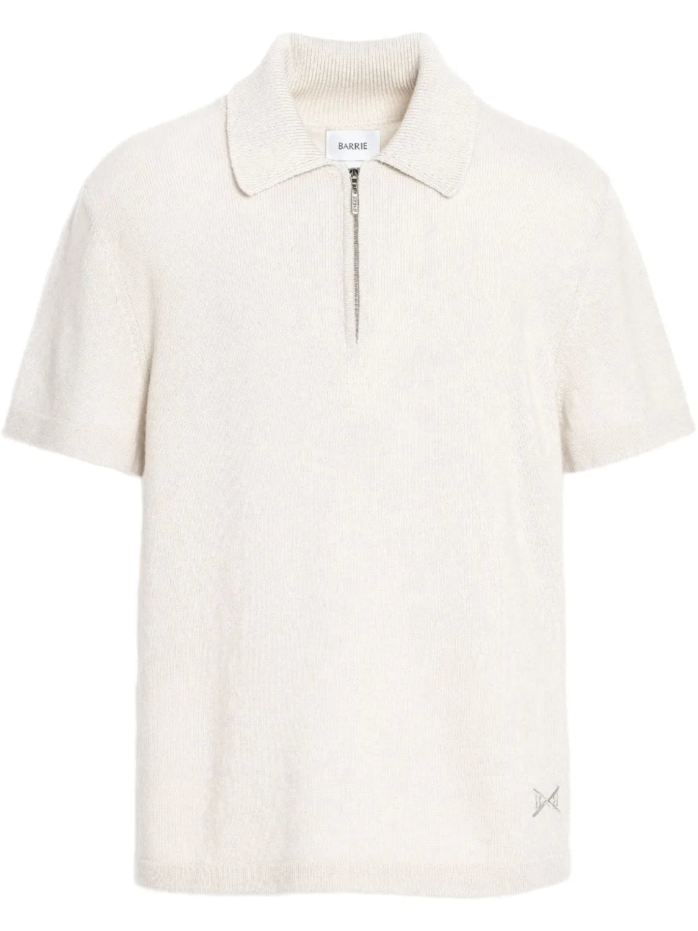 zip-neck polo top