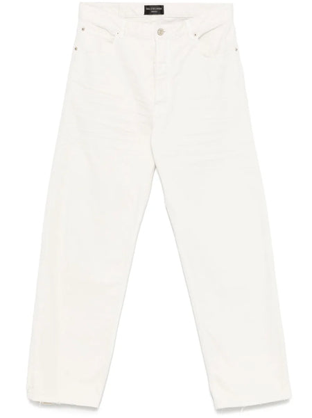 distressed-effect jeans