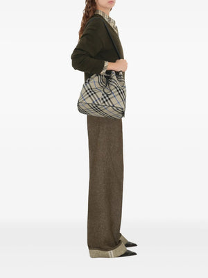 medium Check bucket bag