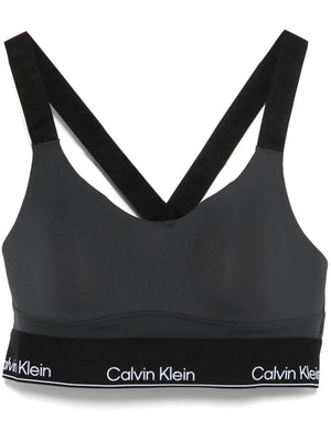 logo-waistband sports bra