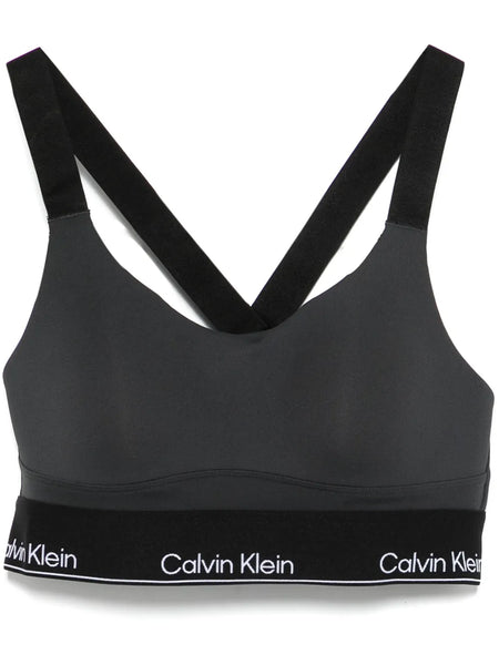 logo-waistband sports bra