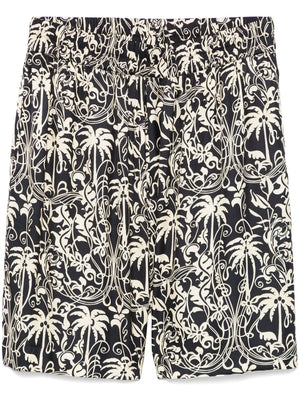 graphic-print Bermuda shorts