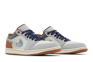 Air Jordan 1 Low SE Phantom Repaired Blue Swoosh