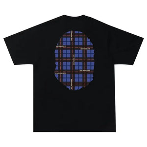 BAPE Logo Check Big Ape Head T-Shirt - Black