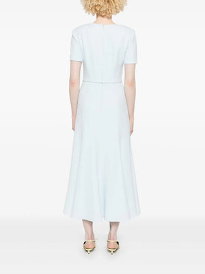belted cady midi dress