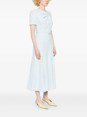belted cady midi dress
