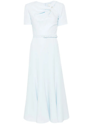 belted cady midi dress