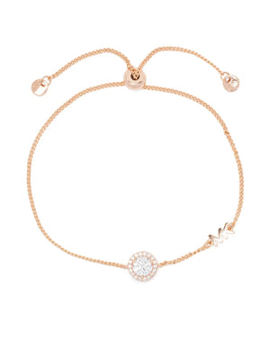Pavé halo slider bracelet