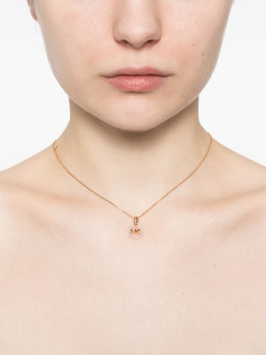 Pavé logo-charm necklace
