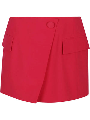 wrap-design mini skirt