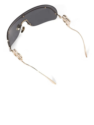 logo-plaque shield-frame sunglasses