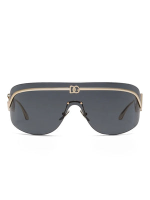 logo-plaque shield-frame sunglasses