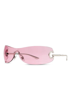 curved-frame sunglasses