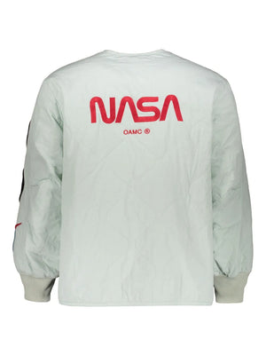 x NASA logo-appliqué bomber jacket