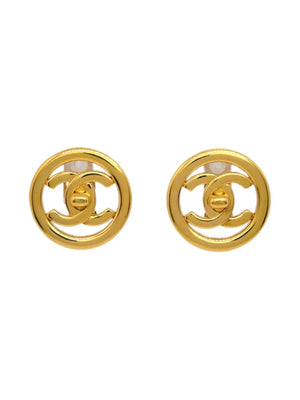 1997 CC turnlock clip-on earrings