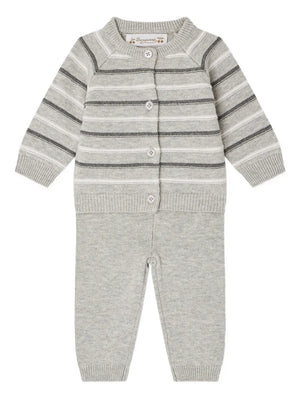 Justio striped knitted set