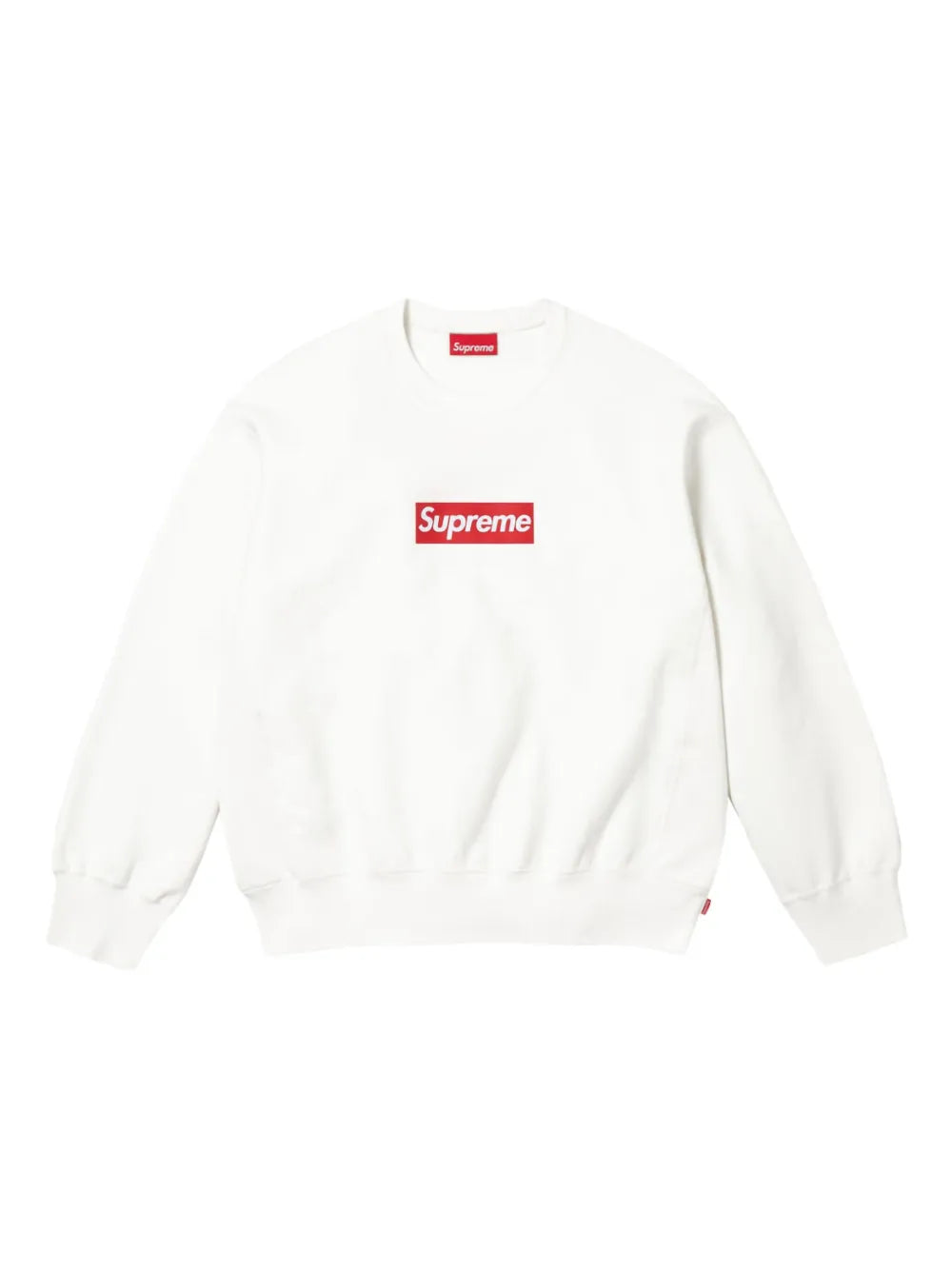washed box logo SS 25 - White sweatshirt