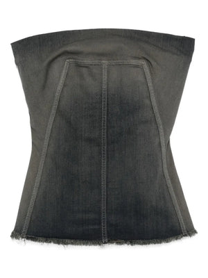 Bustier denim top